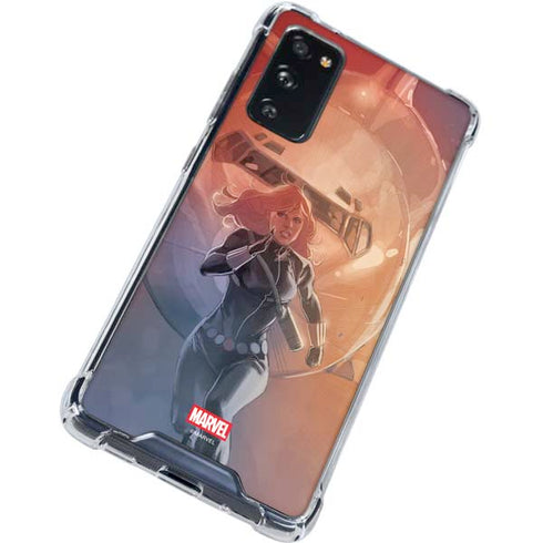 Marvel Black Widow Running Galaxy S20 FE Clear Case